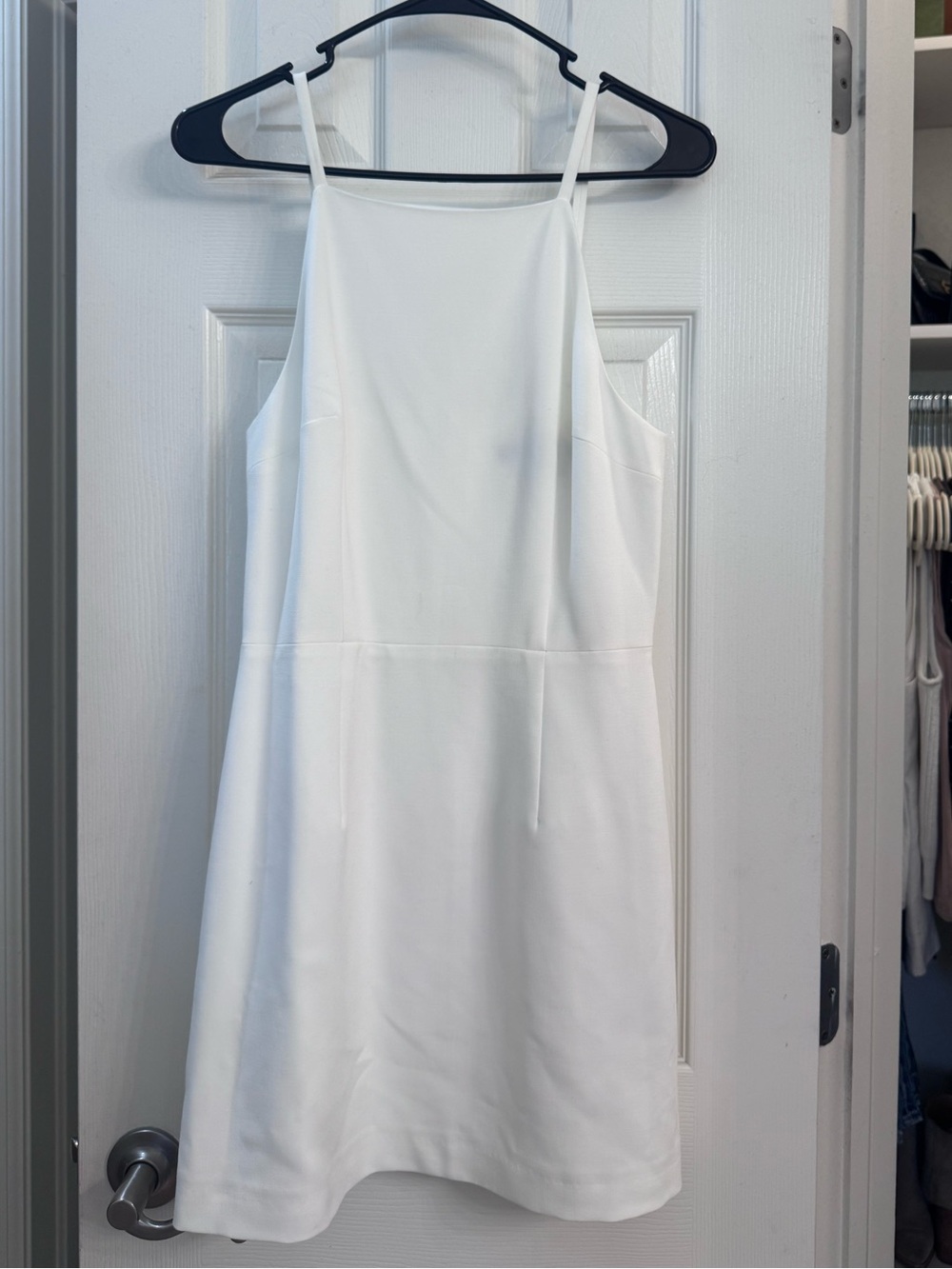 French Connection White Mini Slip Dress with Thin Straps Size 6